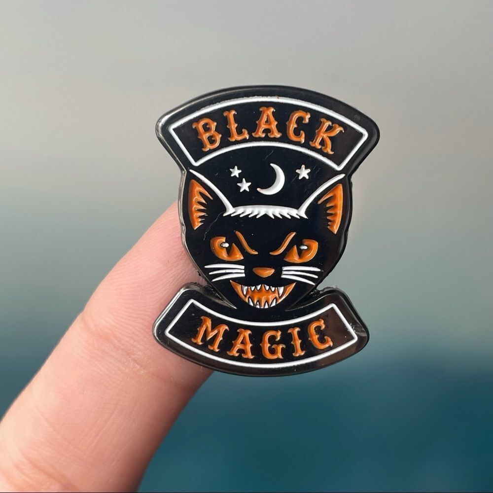 Black Cat Magic Enamel Pin/ Brooch Lapel